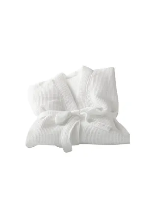 Waffle Pattern Unisex Dressing   Bathrobe Standard Size Hotel And Spa 