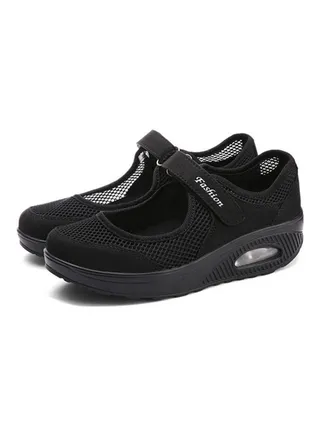 Solid Velcro Strap Closure Comfort Black 