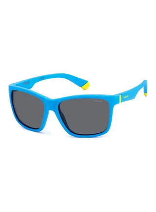Kids Unisex Polarized Rectangular Sunglasses - Pld 8057/S Blue Millimeter - Lens Size: 50 Mm 