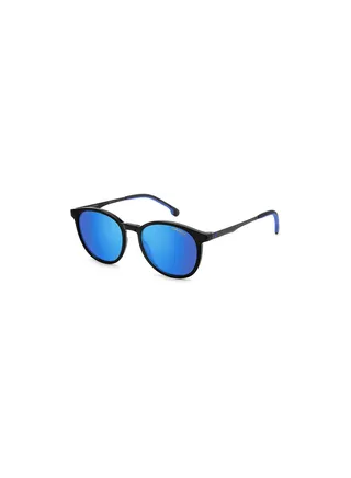 Kids Unisex UV Protection Round Sunglasses - Carrera 2048T/S Black/Blue 49 - Lens Size: 49 Mm 