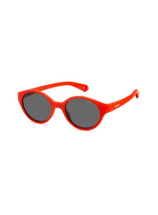 Kids Unisex UV Protection Round Sunglasses - Pld K007/S Red 42 - Lens Size: 42 Mm 