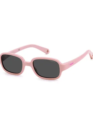 Kids Unisex UV Protection Rectangular Sunglasses - Pld K003/S Pink 43 - Lens Size: 43 Mm 