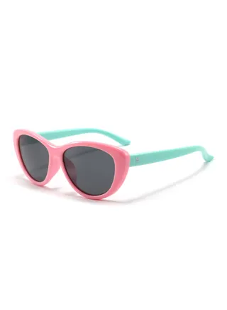 Cateyes Turquoise Blush Kids Sunglasses - Polarized - 100% UV Protection 
