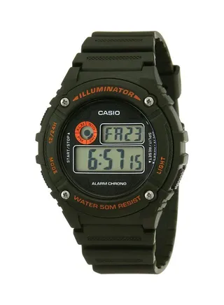 Boys' Resin Digital Quartz Watch W-216H-3BVDF - 44 mm - Green 