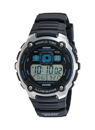 Boys' Resin Digital Wrist Watch AE2000W-1AV - 48 mm - Black 