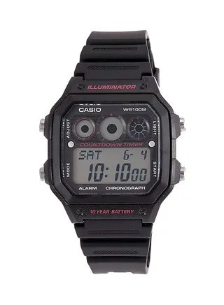 Boys' Resin Chronograph Watch AE-1300WH-1A2 - 42 mm - Black 