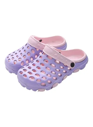 Multi Holes Anti-skid Outdoor Beach Sandals Purple/Pink 