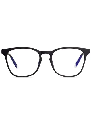 BARNER KIDS: 5-12 years old Kids' Blue Light Blocking Glasses, Computer Glasses, Screen Glasses. Gaming Glasses. Non-prescriptions | Dalston Model: Rectangular frame - Color: Black Noir 