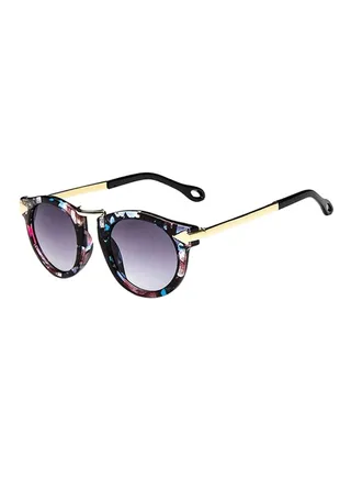 Kids' Retro Fashion Round Frame Sunglasses 