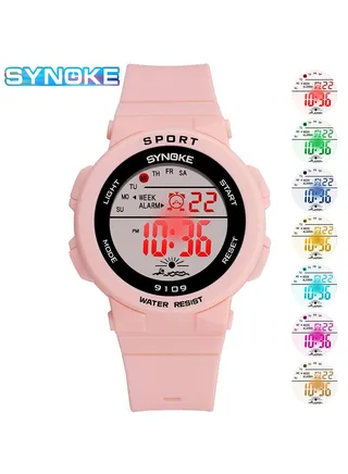 Colorful Luminous Children's Student Waterproof Electronic Watch 