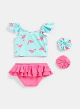 Flamingo Tankini With Hair Ties 