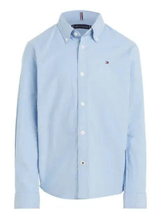 Boys' Stretch Oxford Cotton Casual Shirt, Blue 