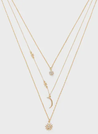 Moon & Stars Layered Necklace