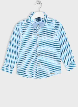 Nauti Nati Boys White Standard Opaque Printed Casual Shirt 