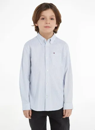 Boys' Essential Ithaca Stripe Archive Casual Shirt, Blue 
