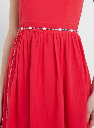 Adjustable Beaded Chain Belt