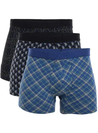 3-Piece Casual Cotton Boxer Set Multicolour 