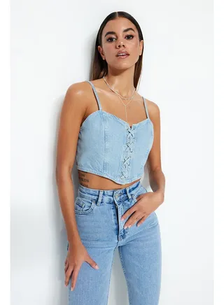 Blue Eyed Denim Bustier TWOSS23BS00010 