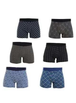 Pack Of 6 Patterned Boxers Multicolour 