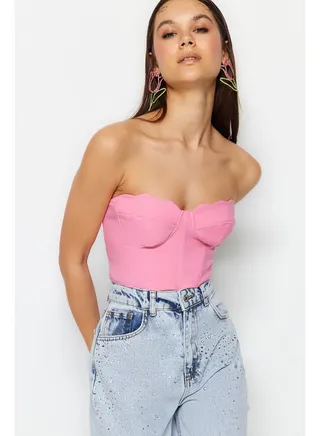 Pink Heart Neck Bustier TPRSS23BS00125 
