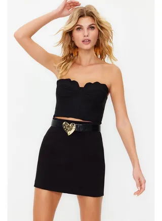 Black Heart Neck Bustier TPRSS23BS00125 