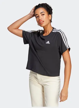 Essentials 3-Stripes Single Jersey Crop Top 