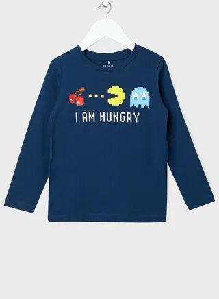 Kids Pac Man Print T-Shirt 