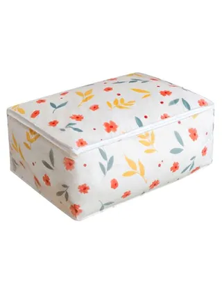 Floral Print Under Bed Storage Bag Multicolour 