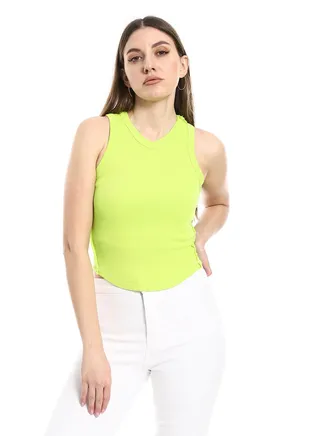 The rarest women's wide-neck crew-neck t-shirt - lemon 
