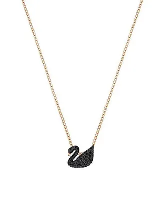 Rose Gold Swan Shaped Pendant Necklace 