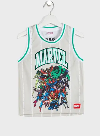 Kids Marvel Basketball Tank Vest 