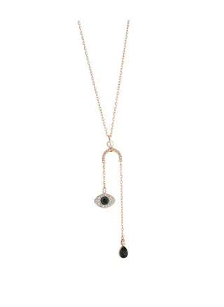 Duo Evil Eye Y Pendant Necklace 