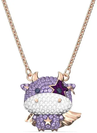 Colorful Year of the Ox Cute Artificial Crystal Necklace for Women 