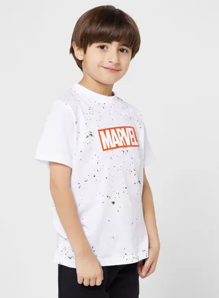 Boys Avengers Front And Back Printed T-Shirt 