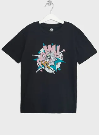 Tom And Jerry  Teen Boys Graphic Printed Tee 