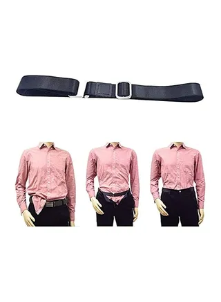 Men Shirt Stays Shirt Lock Belt Adjustable Elastic Shirt Holder Keeps Shirt Tidy 