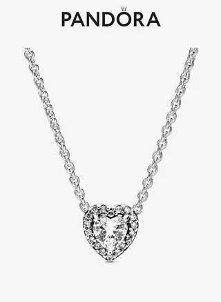 PANDORA Sparkling Pendant Silver Necklace 