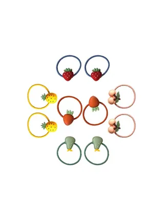 10-Pieces Elastic Hair Ties, Soft Rubber Bands Hair Accessories for Girls Infants Toddlers Kids and Teens 