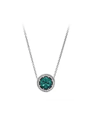 Pandora green sparkling diamond necklace 