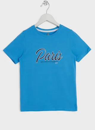 Boys Text Printed T-Shirt 