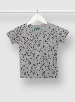 Boys Printed T-Shirt Black / Grey 