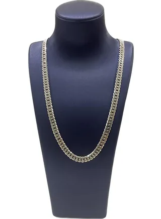 Sterling Silver 925 link chain neckalce width 6mm 55cm 