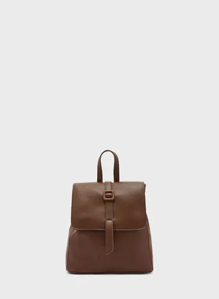 Pu Buckle Detail Backpack