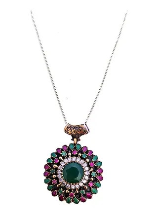 Pure 925 Sterling Silver Stylish Pendant Necklace 