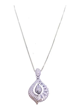 Pure 925 Sterling Silver Stylish Pendant Necklace 