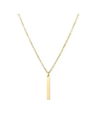 14 Karat Gold Plated Y Pendant Necklace 