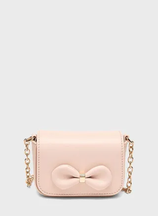 Kids Flap Over Bow Detail Crossbody 