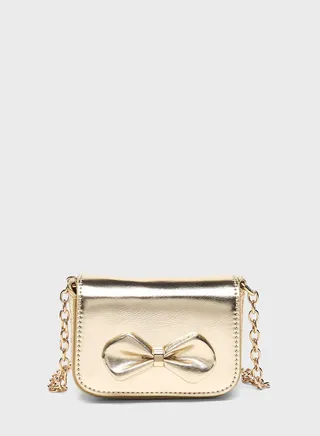 Kids Flap Over Bow Detail Crossbody 