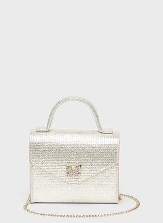 Kids Top Handle  Flap Over Crossbody Fashion Bag 