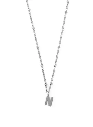 Initial N Satellite Chain Necklace 